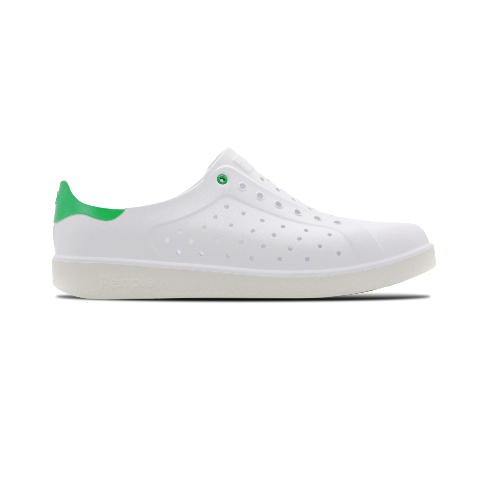 ASOS DESIGN sneakers in white with translucent blue sole